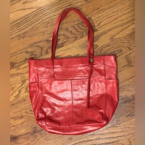 EUC Hobo International Noble Leather Tote Bag Brick Red